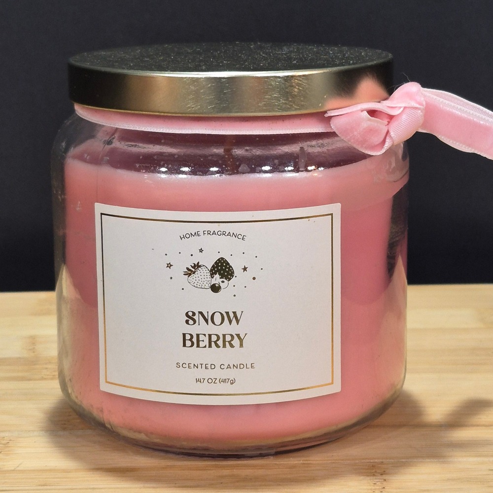 New Home Fragrance Snow Berry Jar Candle Never Used Cottage Gifting Cute